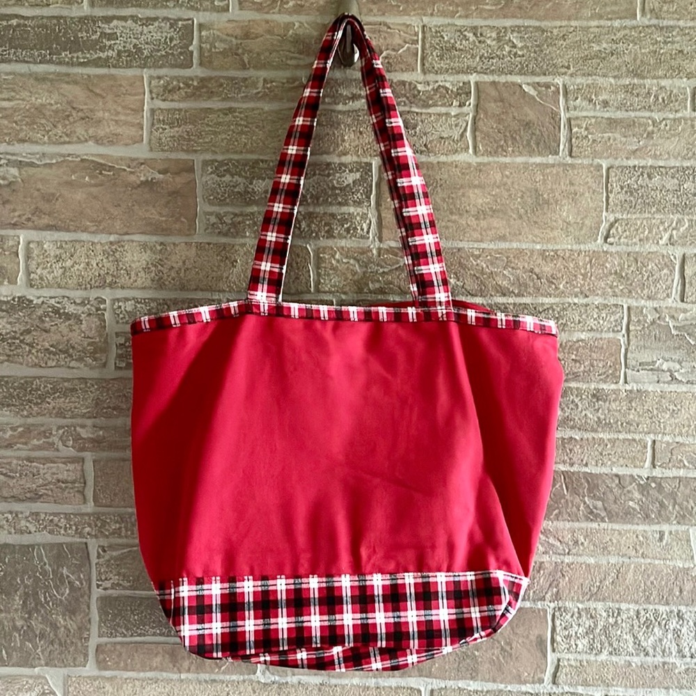 Disney Merry and Bright Mickey Mouse Red Tote Bag - Picture 2 of 6
